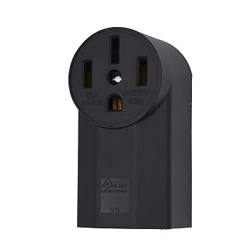 NEMA 14-50R Receptacle 3-Pole 4-Wire Surface Mount Power Receptacle 250V 50A UL Listed, bekca Black NEMA 14-50R