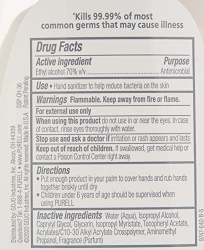 Purell® Advanced Hand Sanitizer Gel, Clean Scent, 12.6 Oz #TOP2
