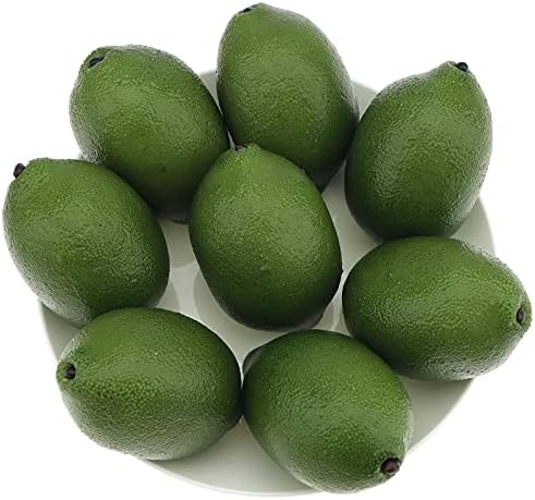Gresorth 8pcs Artificial Lifelike Simulation Green Lemon Decoration Fake Fruit House Kitchen Party Decorative Props