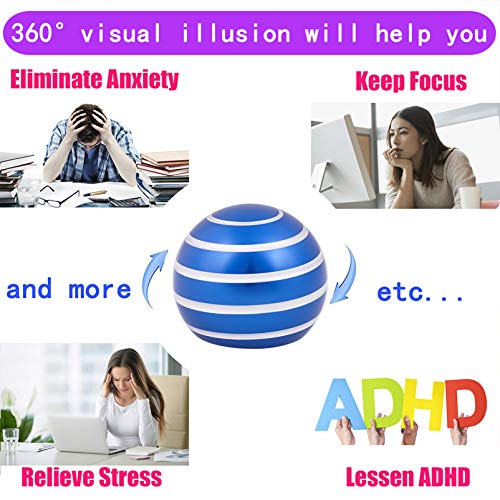 Image of Desk-Kinetic-Toys Cool-Gadgets for Fidget: Cool-Stuff Thing Game Toy for Adult Teen Children Kid, Stress Relief Optical-Illusion Gifts for Office School Home Man Women Christmas Spinning 300 Seconds