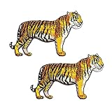 2 Pcs Cool Tiger Patch Delicate Embroidered Patches, Cute Embroidery Patches, Iron On Patches, Sew O