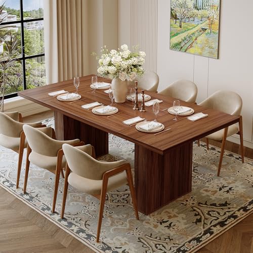 Miereirl 78 Inch Rectangular Dining Table for 6-8 People, Large