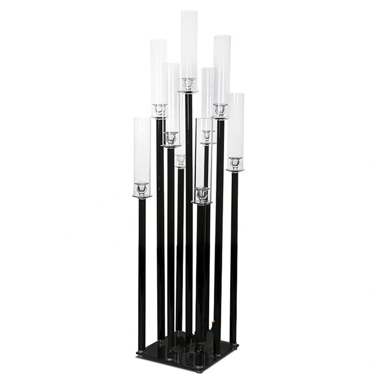 Bougeoir de mariage noir 9 têtes pour réussir votre décoration de table DIY fleurie