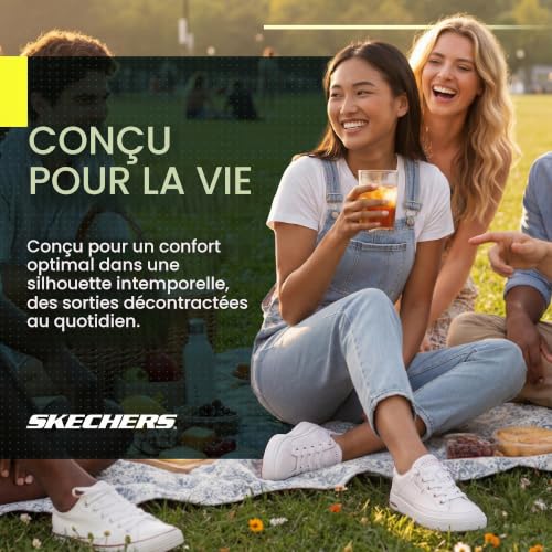 Skechers Arcade Fit Arcade - on My WaySneaker pour Femme, Duraleather Blanc, 37 EU