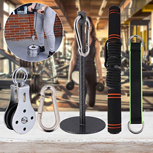 WINOMO Sistema de Polia de Academia, Treinamento de Força de Braço, Corda de Tríceps com Cabo de Car