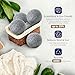 Wool Dryer Balls, New Zealand Dryer Balls Laundry Reusable Reduce Static Cling, Dryer Ball to Reduce Wrinkles & Shorten Drying Time, Drying Balls for Laundry(Pack of 6) (Grey)