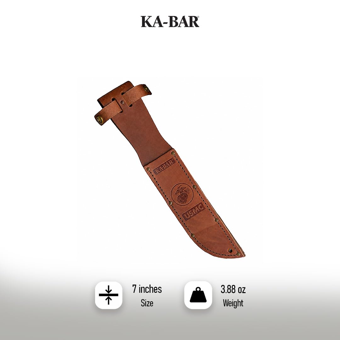 Amazon | Ka-Bar USMC Leather Sheath, Brown, 7-Inch by Ka-Bar | Ka