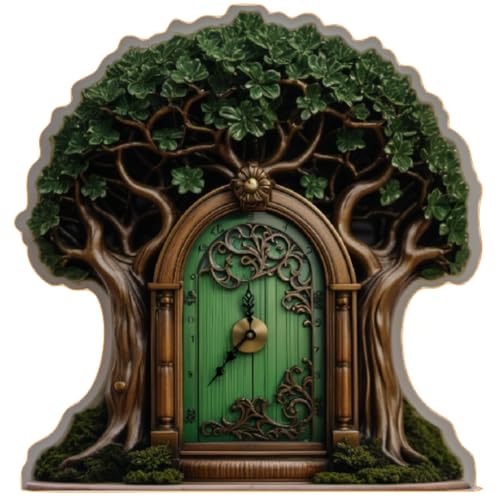 Fairy Door Wall Sticker &ndash; 3D Fantasy Magic or Kids Room, Nursery, or Playroom, Removable Vinyl Art, Easy Peel & Stick Enchanted Door Decor for Home Wall Decorations Size 6 inches