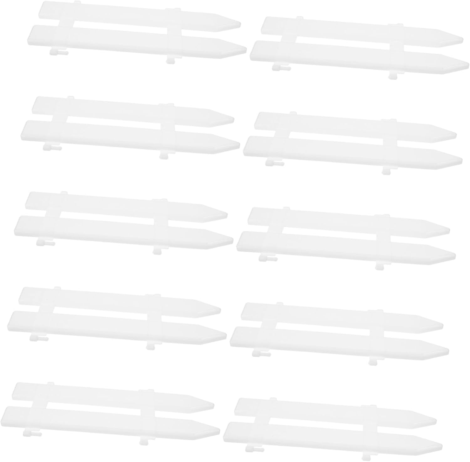 10pcs Plastic Decorative Fences for Outdoor Landscape Courtyard and Garden for Miniature Decoration Retro Color Design Unique Christmas Prop Accessory