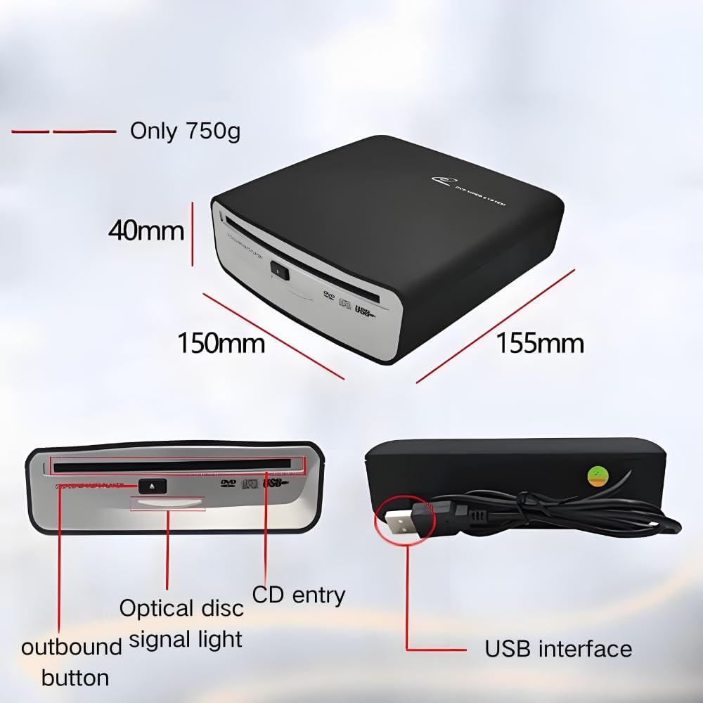 Generic Compact VCD Car CD Player Universal Dish Box Player