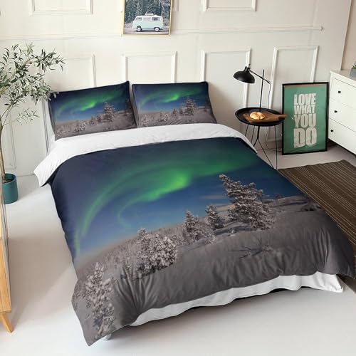Funda de edredón Aurora para cama King de microfibra suave con estampado 3D infantil 2