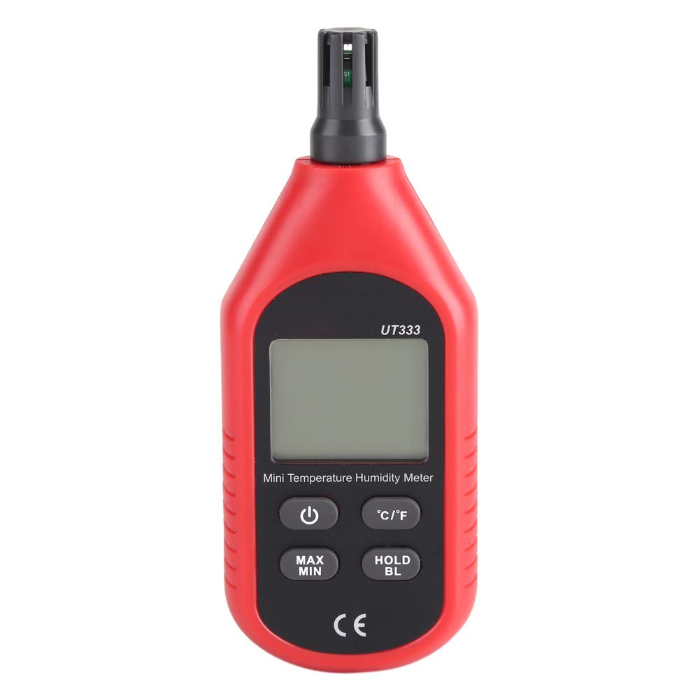 Fabater UT333 Tragbares LCD-Digital-Thermometer-Hygrometer, Lufttemperatur-Feuchtigkeitsmessgerät mit Hintergrundbeleuchtung, -10~60℃ / 14~140℉, Datenspeicherung, Automatische Abschaltung,