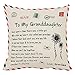 Kenon Spersonalizowane poszewki na poduszki dla mojej wnuczki prezent forma babci chrismas urodziny miękkie solidne dekoracyjne kwadratowe poszewki na poduszki zestaw poszewka na poduszkę na sofę do sypialni samochodu
