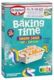 Dr. Oetker Baking Time Einhorn Zauber: All-in-One Kit für 6 kleine Kuchen in Einhorn-Optik