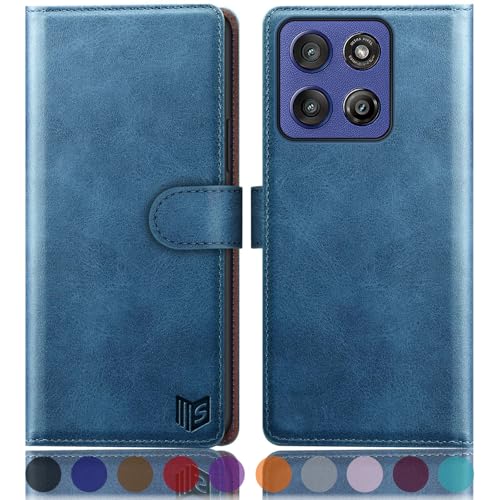 SUANPOT Compatible with G Stylus 5G 2025 Wallet case with RFID Blocking Credit Card Holder,Flip Book PU Leather Protective Cover Women Men for Stylus 5G 2025 Phone case Sky Blue by SUANPOT - Used condition - US$4.64