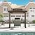 Aoxun Grill Gazebo 8 x 5FT, Outdoor Barbecue Gazebo with Double Polycarbonate Top, Aluminum Grill Canopy with Shelves for Patio, Garden, Lawn