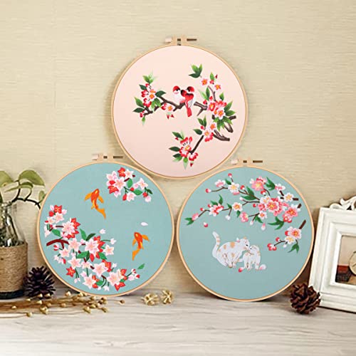 Embroidery-Starter-kit-for-Beginners-3-Sets-DIY-Cross-Stitch-Kits-for-Adults-Art-Craft-Handy-Sewing-with-Flowers-Embroidery-Patterns-FabricEmbroidery-HoopsNeedles-and-Color-ThreadsInstructions Embroidery-Starter-kit-for-Beginners-3-Sets-DIY-Cross-Stitch-Kits-for-Adults-Art-Craft-Handy-Sewing-with-Flowers-Embroidery-Patterns-FabricEmbroidery-HoopsNeedles-and-Color-ThreadsInstructions