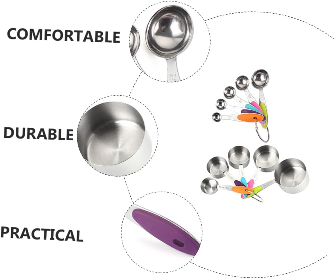 ULTECHNOVO 10Pcs Stackable Measuring Spoon and Cup Baking Tools for Accurate Measurement of Liquids Solids and Powders for Home Cooking