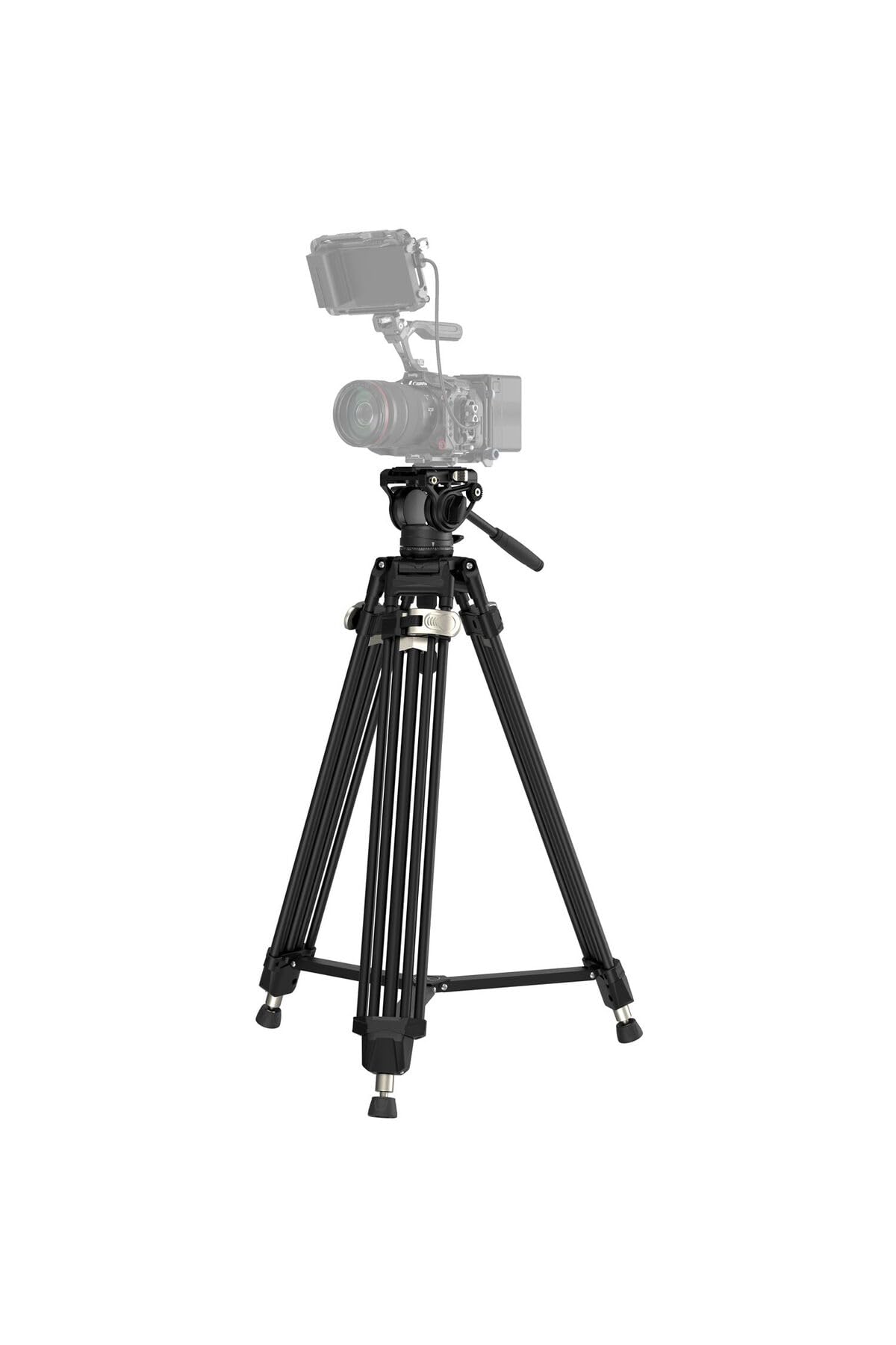 SMALLRIG AD-80 Trépied Vidéo Robuste avec Tête Fluide, 191cm Trépied Professionnel avec 75mm Adaptateur de Bol, Réglage de la Hauteur en Une Étape, Charge Jusqu'à 8kg, FreeBlazer Kit - 4163