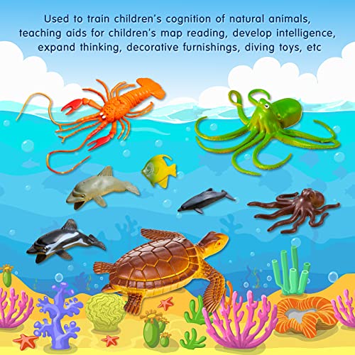 8 Pcs Diving Toys Pool Toy Colorful Ocean Animals Toys Swimming Pool Dive Toys Starfish Sea Animal For Kids Underwater Games Throw Toy Diving Training Gift Set For Boys Girls(Elegant Style) #TOP6