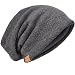 Produktbild bergroße Herren Strickmütze Baggy Slouchy Schädel-Kappe Mütze B011s, 010b-Grau, M