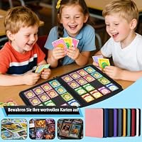 WITHYU 16 Taschen Sammelalbum für Karten - 1024 Karten Kapazität, Wasserdichter & Stoßfester Karten Ordner mit Seitlichem Einschub für TCG/Spielkarten/Sportkarten, Ringlos Design (Dunkelblau) – Ansicht 7