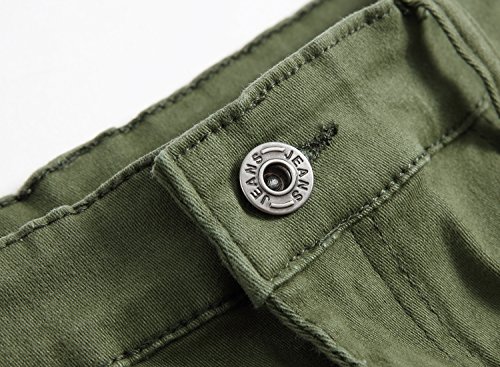 Boy's Army Green Skinny Fit Stretch Slim Straight Fashion Jeans Pants,Army Green,8 Slim #TOP2