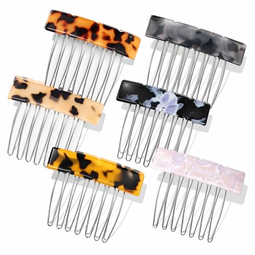 Peines franceses para cabello, 6 piezas, pequeños y decorativos miniatura 1