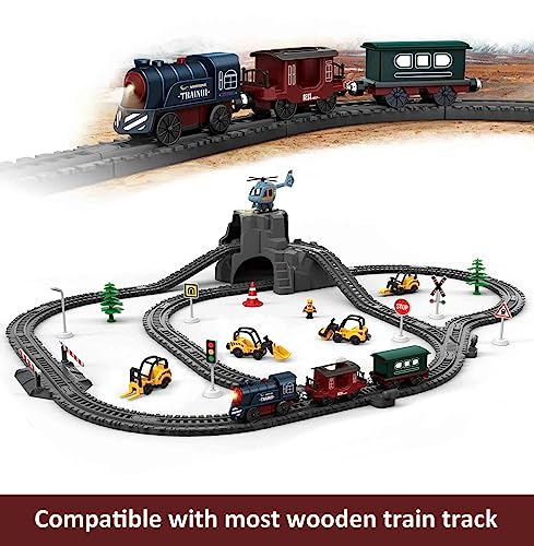 Z Mayabbo CJ8882 Battery Operated Train For Wooden Track, 3Pcs Train Toy Set thumb #3