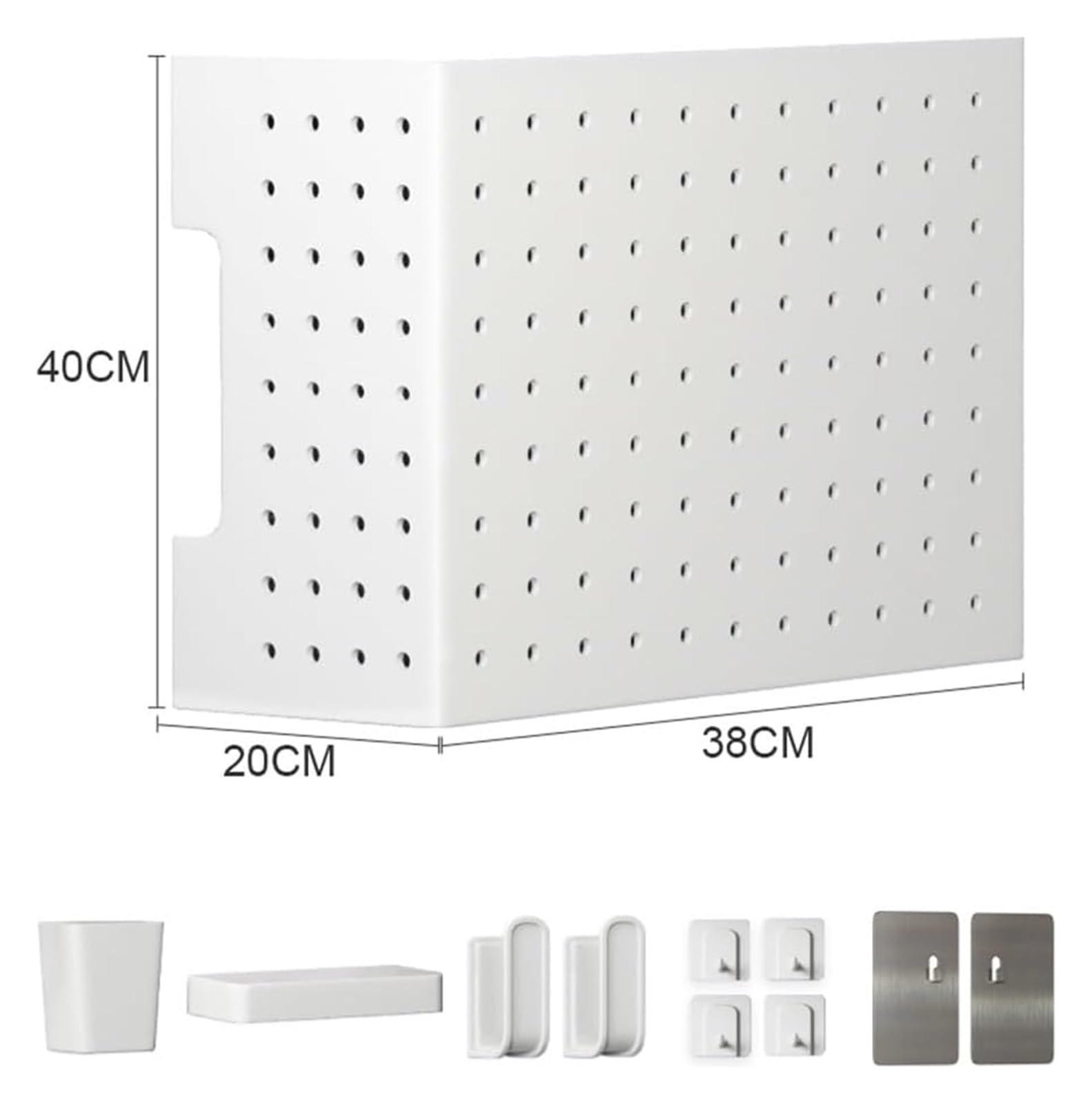 Muro Panel Perforado Para Herramientas Kit Organizador De Tablero Perforado De Cocina, Panel Perforado De Exhibición De Montaje En Pared Con Accesorios, Tablero De Almacenamiento De Bricolaje De Metal