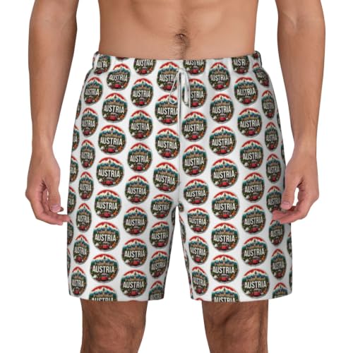 Bañador para hombre Austria Flowers Music con bolsillos cómodo y casual para surf