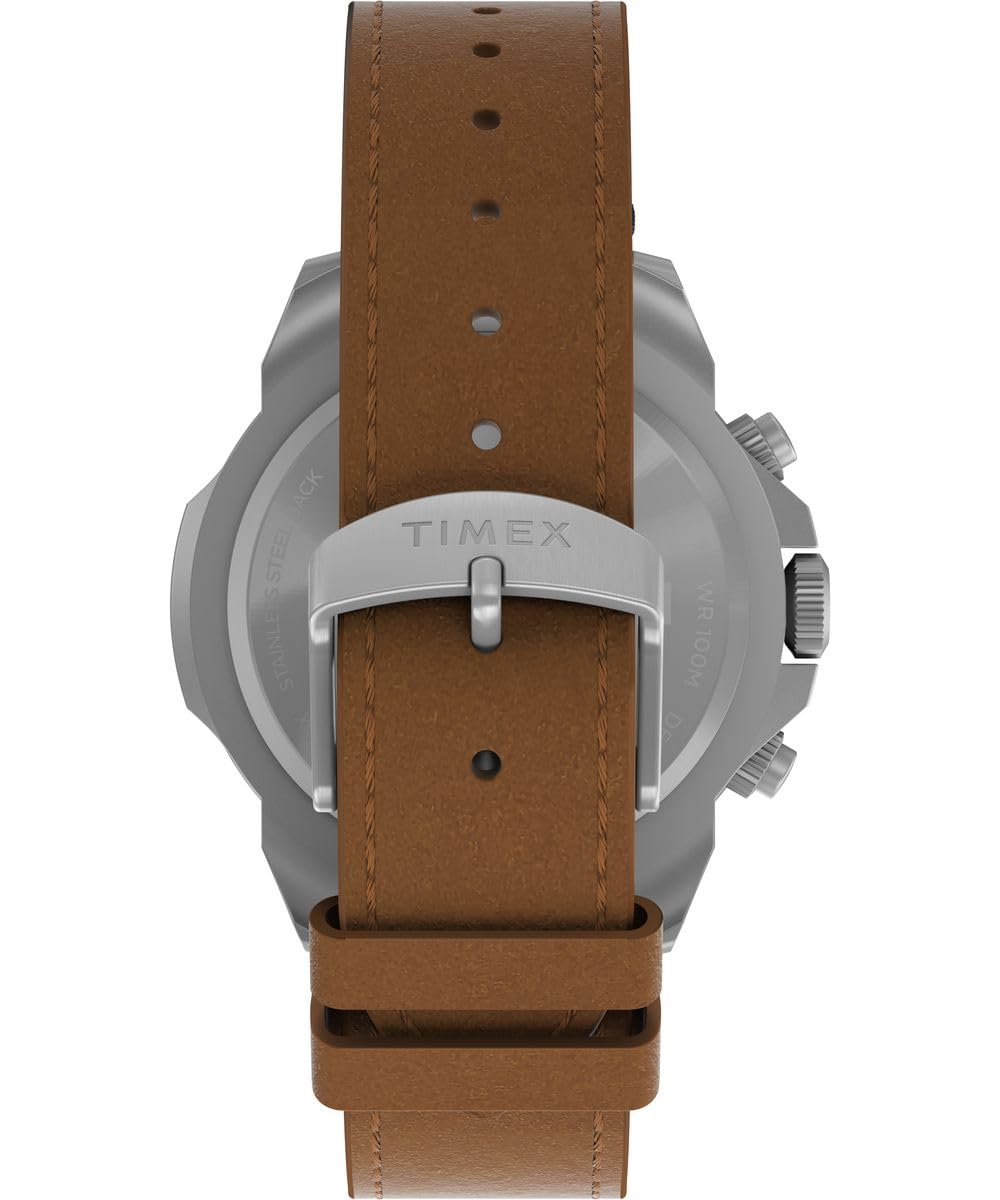 Timex Men's Chronograph Quartz Watch with a Leather Strap Ridge Chrono