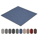 Teppichfliesen Astra | selbstliegend | Strapazierfähig und pflegeleicht | Bodenbelag für Büro und zu Hause | 50x50 cm | Erhältlich in vielen Farben (Blau 81)
