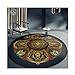Siunwdiy Rug Mandala Runde Retro Ethno-Stil Teppiche marokkanische Teppiche Waschbar Loungesofa/Zimmer/Wohn- / Auto/Stuhl,D,Diamètre80cm