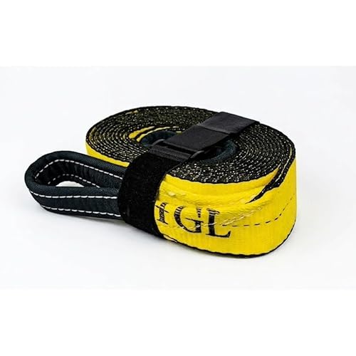 TGL Heavy Duty Tow Strap with Loops, 3" x 20', 30,000 lb Break Strength, Reinforced Loops - Emergency Strap for Truck, UTV, ATV - Compatible with Jeep Accessories, Ford, Toyota.