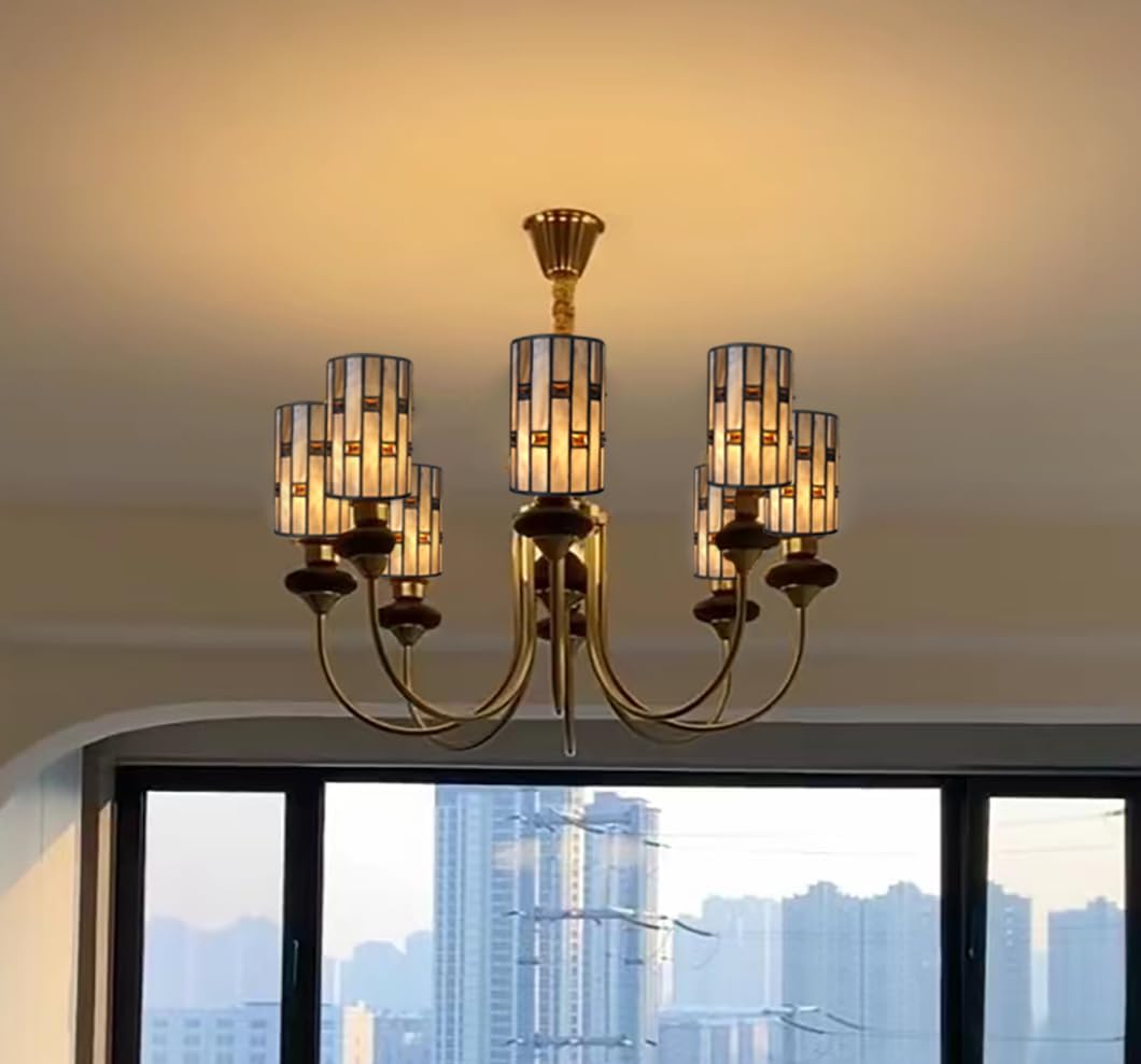 Tiffany Glass Shades, Stained Glass Shades, Replacement Shades, Gray Glass Cylinder Shade (Round)