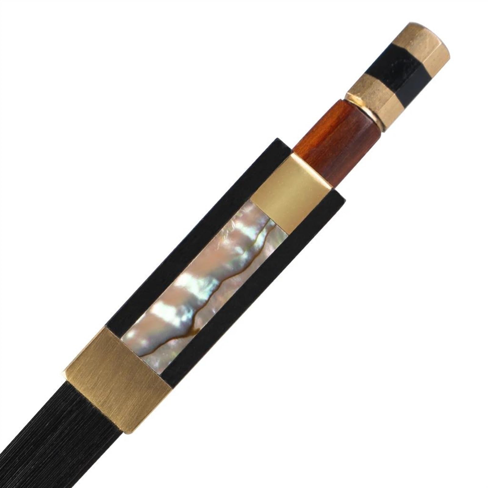 TSTS Geigenbogen voller Größe 4/4 Brasilholz-Geigenbogen, Schwarzes Rosshaar, Ebenholz, Fleur-de-Lis, Gut Ausbalanciert Für Anfänger Und Schüler