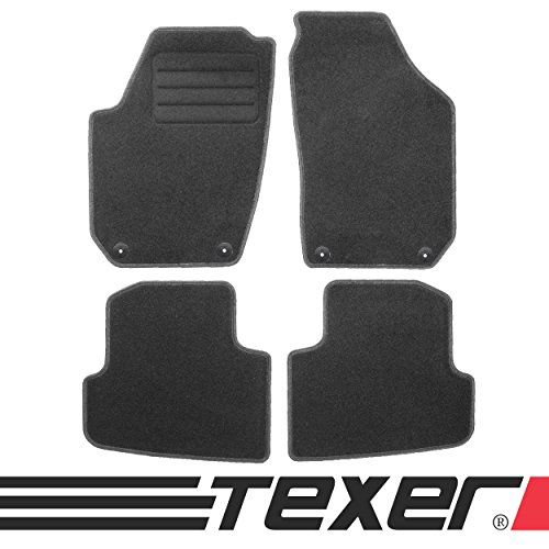 TEXER Alfombrillas de coche gruesas, color antracita, grafito, gris oscuro SK/FAY07/B/C4304A