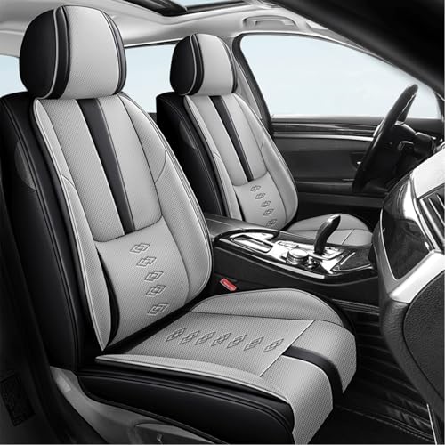 Image of Car Seat Covers for Neon,for Dodge Neon 2000-2005,Leather Front Seat Covers,Airbag-Compatible Car Seat Protectors,Waterproof Seat Cover for Cars(Black+Gray,2PCS Only)