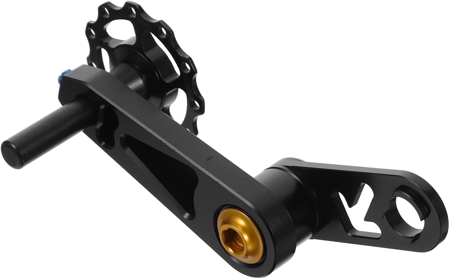 KICHOUSE Single Speed Bicycle Chain Tensioner for Folding Bikes Aluminum Alloy Rear Derailleur Adjuster Chain Guide for Stable and Safe Chain Transmission Portable for Urban Commuting and Travel
