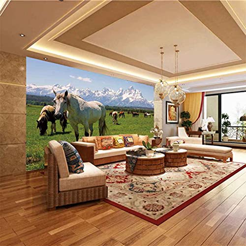 Papier Peint 3D Cheval en Canevas Auto-adhésif | Qualité Premium