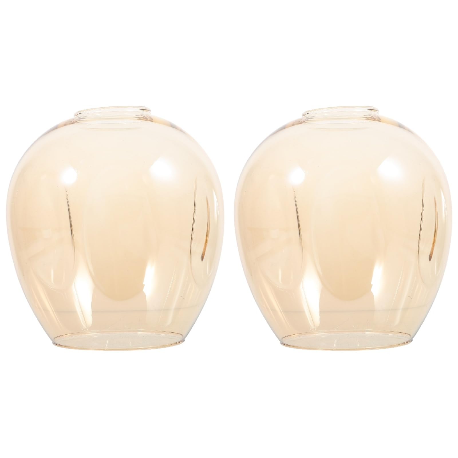 Hemobllo Glass Lamp Shade Replacement : 2Pcs Amber Pendant Lamp Shade Amber Pendant Light Cover for Dining Room Bathroom