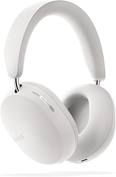 Sonos Ace - Casque Bluetooth sans Fil avec Réduction Active de Bruit - Jusqu'à 30 Heures d'autonomie - Audio Spatial - Suivi Dynamique des mouvements de la tête Dolby - Blanc