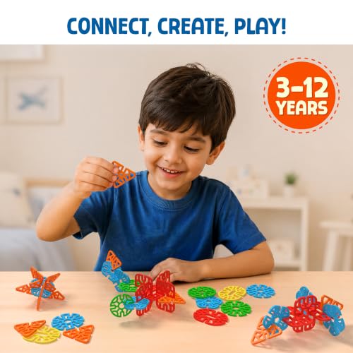 Image of SUPERPLAY Building Discs - 50 Interlocking Discs & Building Blocks