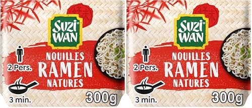 SUZI WAN Nouilles Précuites Ramen pour WOK (2x150g) (Lot de 2)