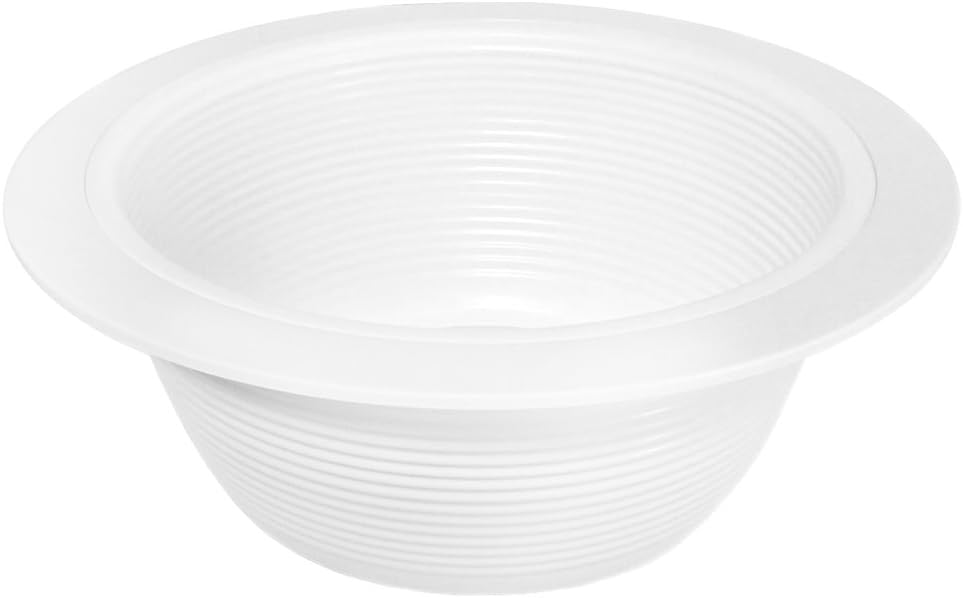 12 Pack - 6" Inch White Baffle Recessed Can Light Trim
