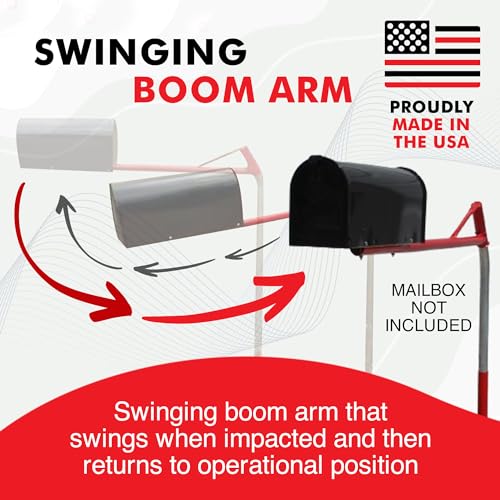 SwingClear, Mailbox Support Post with Swinging Boom Arm, No Dig Mailbox Post, Galvanized Steel Post, Ideal for Both Rural and Residential, for All Mailbox Types, Mailbox Sold Separately, 40 inch - Thumbnail 3