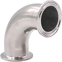 Vista 11 de DERNORD 1" tubo OD codo 90 grados tubería sanitaria SS304 tri abrazadera 1,5 pulgadas