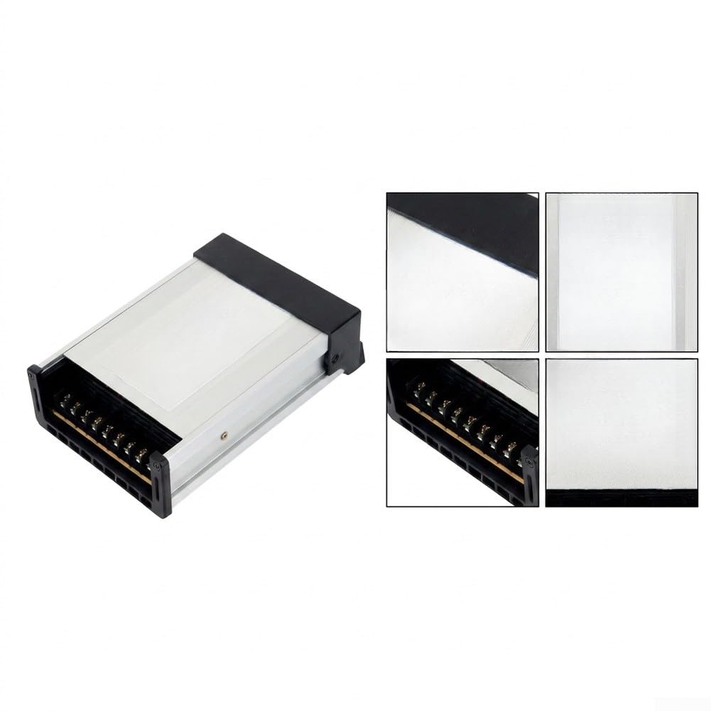 Transformador de aluminio, 400 W, 12 V, resistente a la intemperie