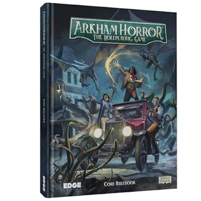 Asmodee Arkham Horror The Roleplaying Game Core RULEBOOK - Sumérgete en el Misterioso Mundo de Asmodee Arkham de los años 20. Aventura de rol inmersiva para niños y Adultos, a Partir de 14 años, 2-6 | Ya disponible en tu tienda friki favorita! En mundofriki.es!